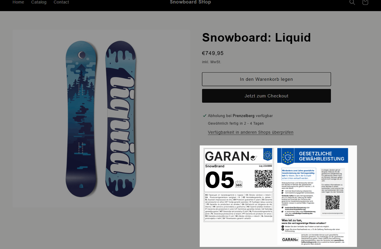 Legal Guarantee Label in Your Shopify Shop: Mandatory, Not Optional – But the GARAN-Label Is